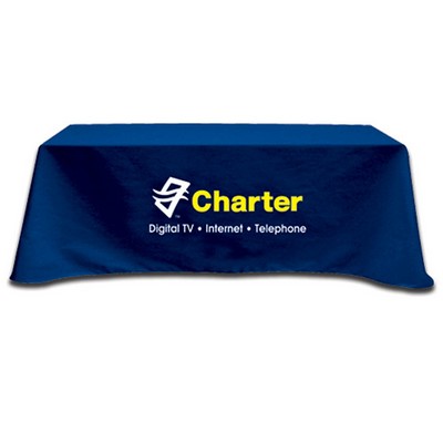 Flat 3-sided Table Cover - fits 8' standard table: Poly-Cotton